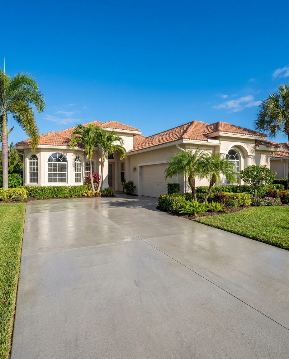 Driveway after